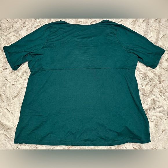 Jessica London Plus Size Stretch Knit Pleated Tunic Size 26 Size 28 - Picture 8 of 9